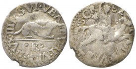 URBINO. Guidubaldo II della Rovere (1538-1574), duca di Urbino. Armellino o volpetta Ag (0,92 g). Cavicchi 123. MB