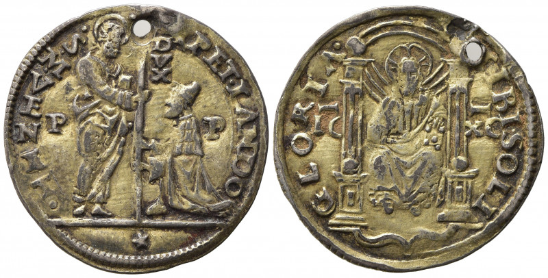 VENEZIA. Pietro Lando (1539-1545). Marcello o mezza lira Ag (3,29 g). Montenegro...