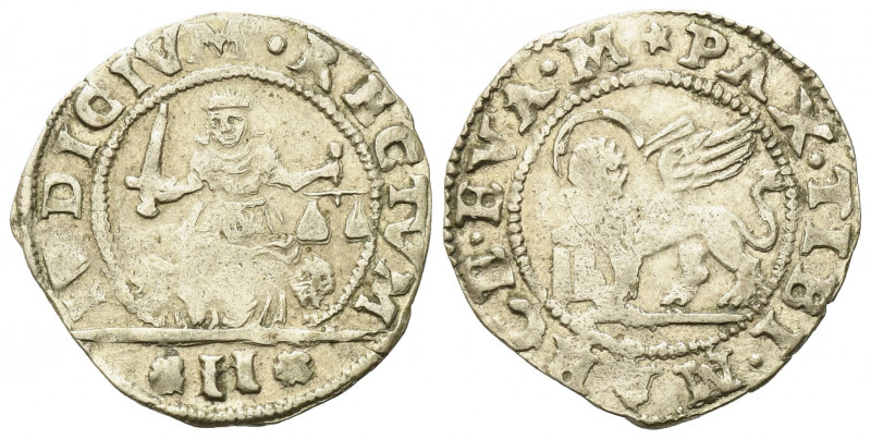 VENEZIA. Monetazione anonima (Legge 1570). 2 gazzette o grossetto Ag (1,22 g). M...