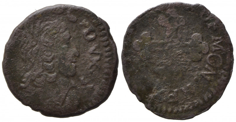 Savoia. Carlo Emanuele II (1648-1675). Mezzo soldo terzo tipo Mi (1,27 g). MIR 8...