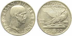 Vittorio Emanuele III (1900-1943). 50 centesimi 1936 "Impero". Gig. 182 R. BB+