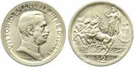 Vittorio Emanuele III (1900-1943). 2 lire 1917 "Quadriga briosa". Gig. 104 NC. SPL+