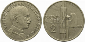 Vittorio Emanuele III (1900-1943). Buono da 2 lire 1926 "Fascio". Gig. 108 R. qSPL