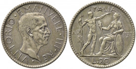 Vittorio Emanuele III (1900-1943). Roma. 20 lire Littore 1927 anno VI Ag (15 g - 35.6 mm). Gig. 36. BB