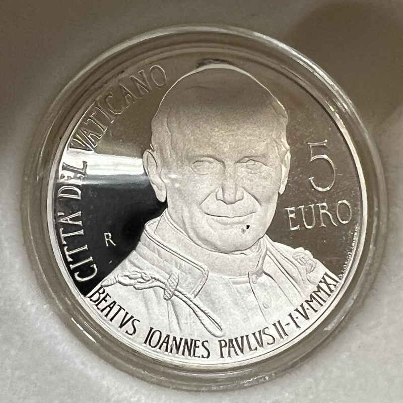 Vaticano. Monetazione in Euro. Benedetto XVI. 5 Euro 2011 AG. PROOF