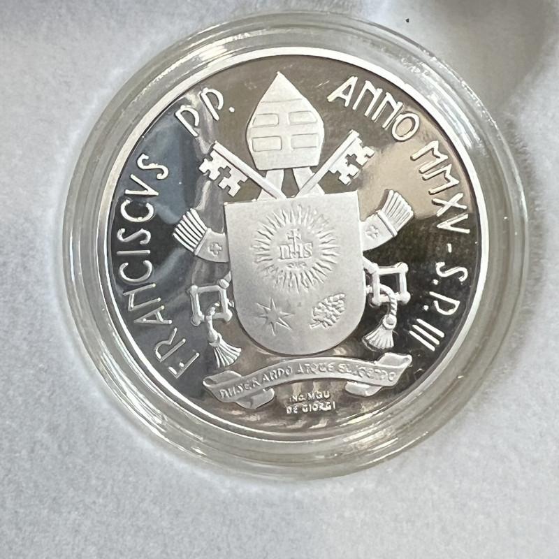 Vaticano. Monetazione in Euro. Papa Francesco. 10 Euro 2015 AG. PROOF