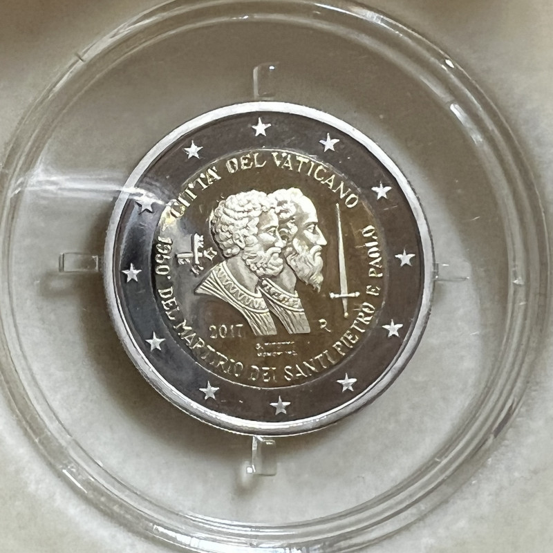 Vaticano. Monetazione in Euro. Papa Francesco. 2 Euro 2017 "Martirio di San Piet...