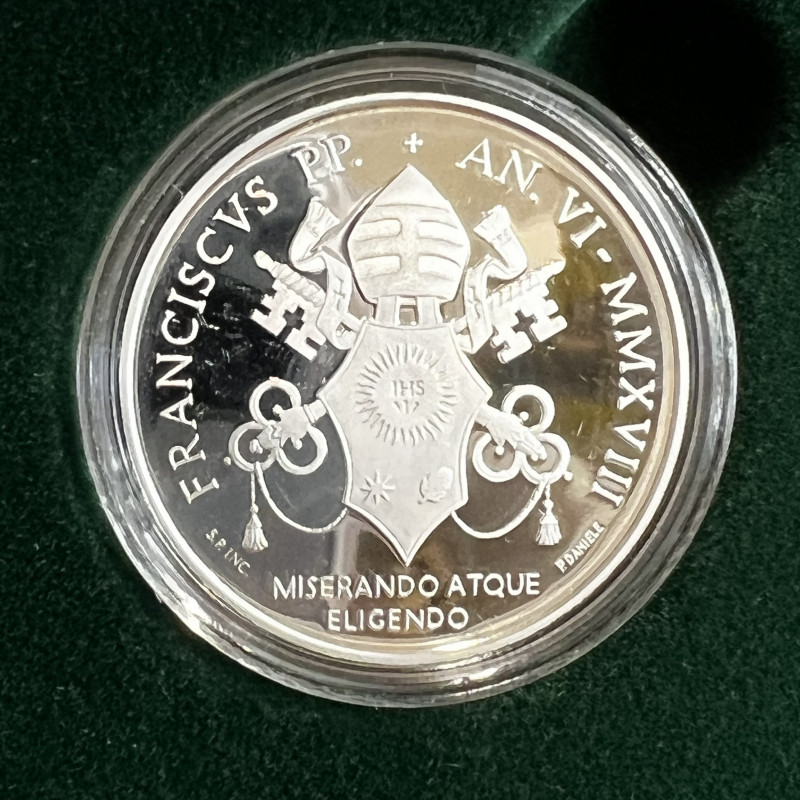 Vaticano. Monetazione in Euro. Papa Francesco. 5 Euro 2018 AG. PROOF