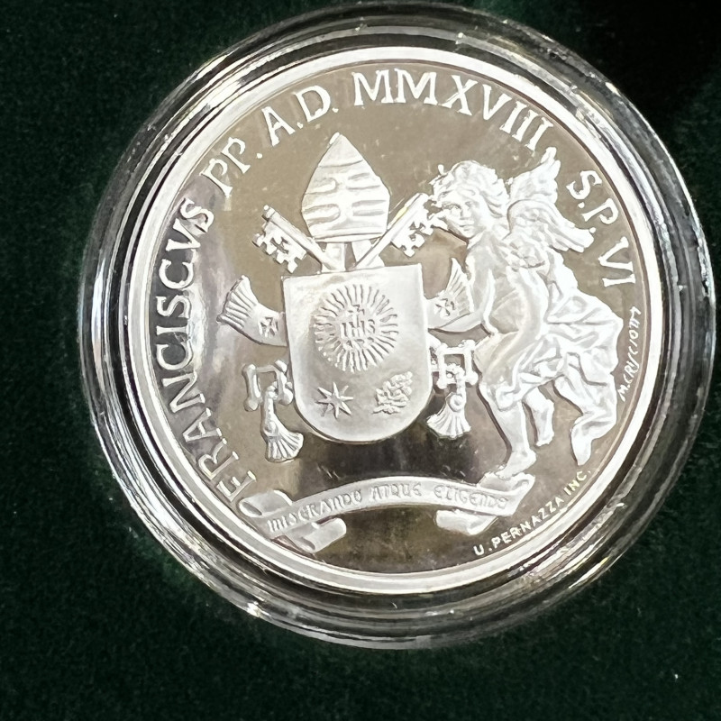 Vaticano. Monetazione in Euro. Papa Francesco. 10 Euro 2018 AG. PROOF