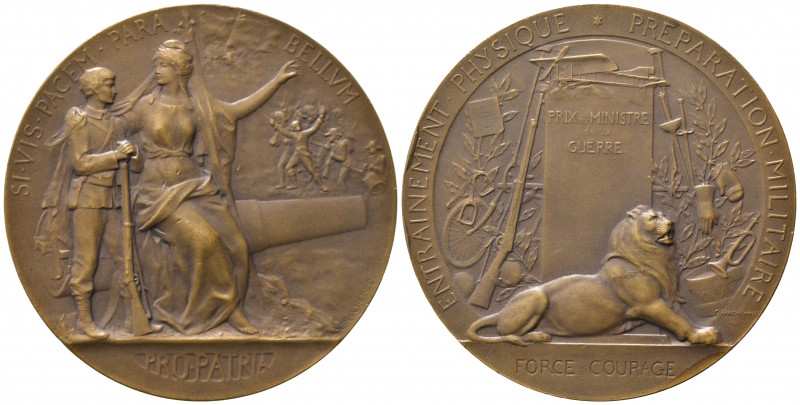 FRANCIA. Medaglia Ministero della guerra AE (68,33 g - 49,8 mm). Colpetto al bor...