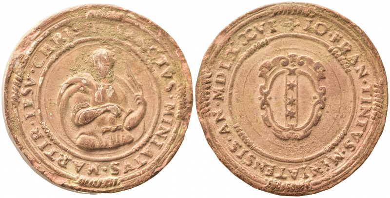 GIOVANNI FRANCESCO TINTI (1576). Medaglia in terracotta (17,44 g - 40,8 mm - 8,1...