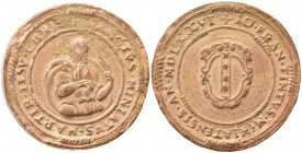 GIOVANNI FRANCESCO TINTI (1576). Medaglia in terracotta (17,44 g - 40,8 mm - 8,1 mm spessore). Molto rara. qSPL