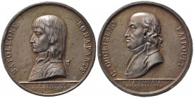 NAPOLEONICHE. Napoleone Bonaparte - Guglielmo Faipoult - La Liguria Riconoscente. Fusione postuma (?). 28,36 g - 50 mm. BB