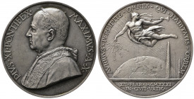 ROMA. Pio XI (1922-1939). Medaglia "Stazione Radio Vaticana" anno X. Ag (39,5 g - 44 mm) Opus Mistruzzi. Bart. E931. qFDC