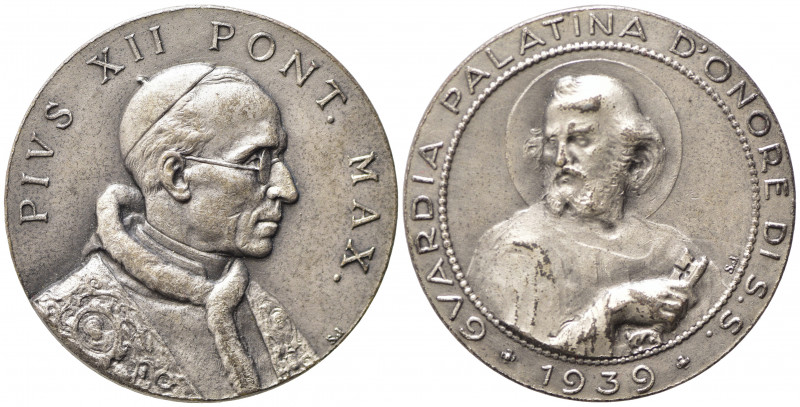 ROMA. Pio XII (1939-1958). Medaglia 1939 "Guardia Palatina d'onore" AE argentato...