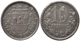 GERMANIA. Notgeld. Kriegsgeld. Stadt Iserlohn 10 pfennig 1918. BB