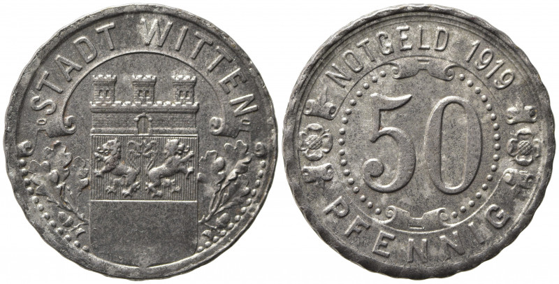 GERMANIA. Notgeld. Stadt Witten 50 pfennig 1919. SPL