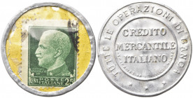 Credito Mercantile Italiano. Gettone di necessità da 25 centesimi. BB