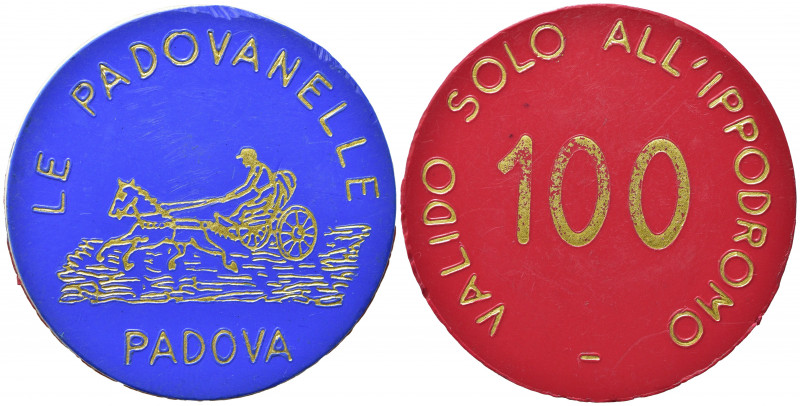 PADOVA. Gettone Ippodromo Padovanelle. Valore 100.Plastica (1.68 g). SPL