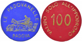 PADOVA. Gettone Ippodromo Padovanelle. Valore 100.Plastica (1.68 g). SPL
