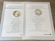 GERMANIA. Lotto di 2 monete da 10 Mark in argento (1987-1991). FDC
