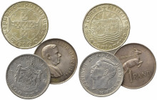 MONETE MONDIALI. Lotto di 3 monete in Ag (Sudafrica; Romania; Portogallo).BB-SPL