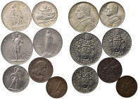 VATICANO. Pio xi (1929-1938). Lotto di 7 monete differenti, tutte del 1935, inclusi argenti.