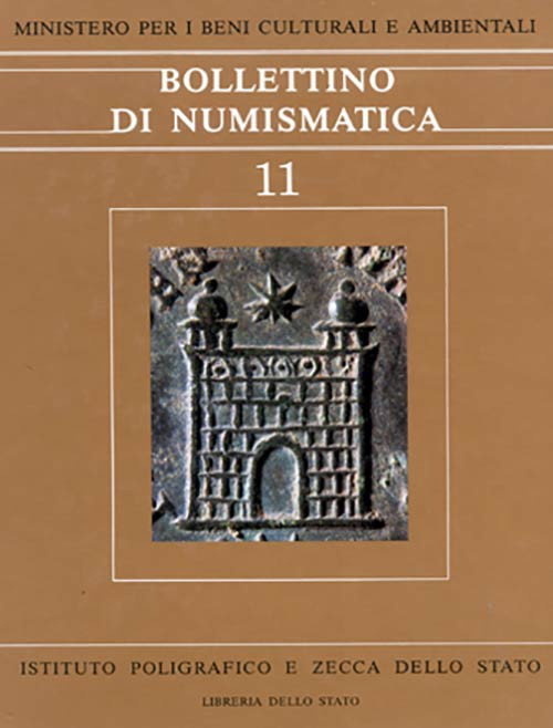 Bollettino di numismatica 11. Istituto Poligrafico e Zecca dello Stato, Roma 198...