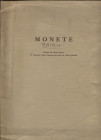 SACHERO L. - Monete ( Savoia). Torino, 1963. Pp. 2, tavv. 20 a colori. ril. ed buono stato, splendide tavole colorate ed applicate