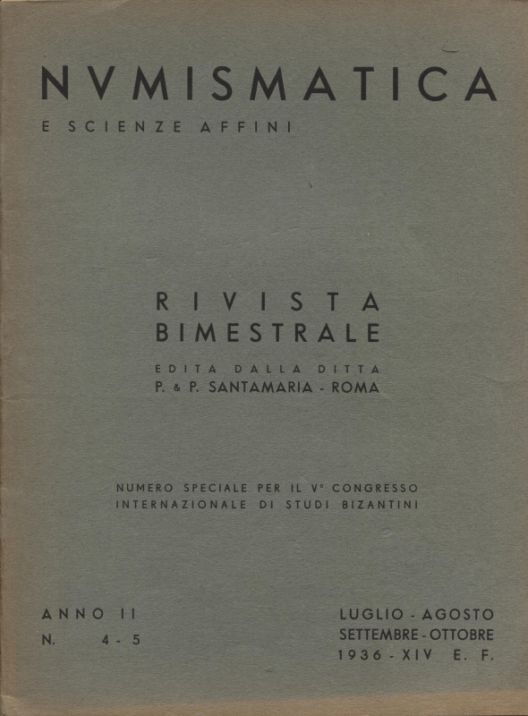 A.A.V.V., Santamaria P. & P. Numismatica. Anno II N° 4-5, Luglio-Agosto. Roma, 1...