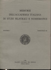 A.A.V.V. Memorie dell'Accademia Italiana di Studi Filatelici e Numismatici. Vol. I, fascicolo III. Reggio Emilia, 1980. Pp.83, ill. nel testo. Indice:...