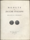 RATTO M. – Milano, 1\2 Marzo – 1962. Monete di zecche italiane medioevali e moderne. Pp. 22, nn. 474, tavv. 28. Ril.ed. lista prezzi Val. Buono stato....