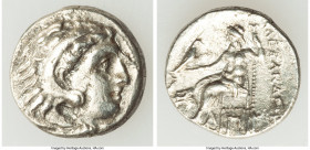MACEDONIAN KINGDOM. Alexander III the Great (336-323 BC). AR drachm (16mm, 4.03 gm, 11h). XF. Posthumous issue under Lysimachus of Thrace, Colophon, c...