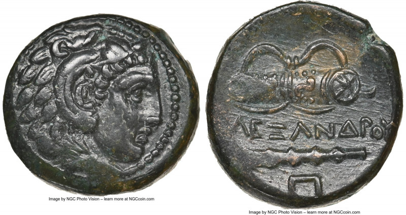 MACEDONIAN KINGDOM. Alexander III the Great (336-323 BC). AE unit (18mm, 9h). NG...