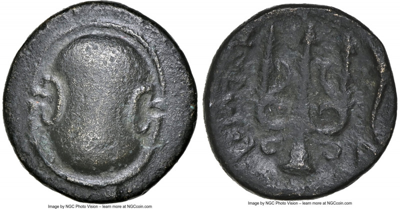 BOEOTIA. Federal Coinage. Ca. 338-300 BC. AE (13mm, 11h). NGC Choice VF. Boeotia...