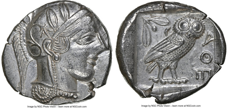 ATTICA. Athens. Ca. 440-404 BC. AR tetradrachm (26mm, 17.15 gm, 1h). NGC MS 4/5 ...