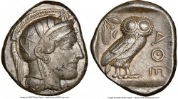 ATTICA. Athens. Ca. 440-404 BC. AR tetradrachm (25mm, 17.15 gm, 7h). NGC AU 5/5 - 4/5, Full Crest. Mid-mass coinage issue. Head of Athena right, weari...