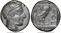 ATTICA. Athens. Ca. 440-404 BC. AR tetradrachm (24mm, 17.13 gm, 7h). NGC Choice XF 4/5 - 3/5. Mid-mass coinage issue. Head of Athena right, wearing ea...