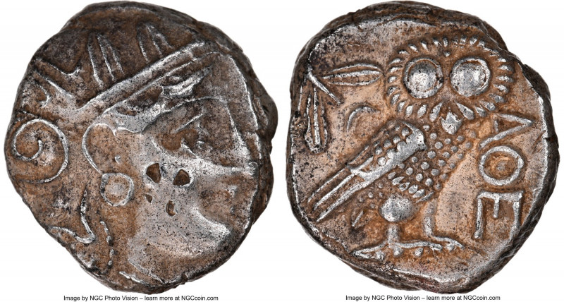 ATTICA. Athens. Ca. 393-294 BC. AR tetradrachm (21mm, 17.04 gm, 7h). NGC Choice ...