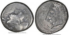 MYSIA. Cyzicus. Ca. 390-330 BC. AR tetradrachm (24mm, 14.94 gm, 10h). NGC VF 2/5 - 2/5, scratches. ΣΩΤΕΙΡΑ, head of Kore-Soteira left, wearing single-...