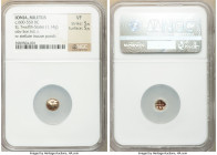 IONIA. Miletus. Ca. 600-550 BC. EL 1/12 stater or hemihecte (8mm, 1.14 gm). NGC VF 5/5 - 5/5. Milesian standard. Forepart of lion right with extended ...