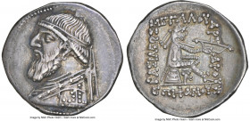 PARTHIAN KINGDOM. Mithradates II (ca. 121-91 BC). AR drachm (21mm, 4.41 gm, 11h). NGC XF S 5/5 - 5/5. Rhagae, ca. 109-96/5 BC. Diademed, draped bust o...
