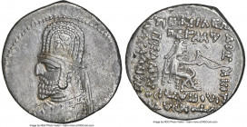 PARTHIAN KINGDOM. Mithradates III (ca. 87-80 BC). AR drachm (20mm, 11h). NGC Choice XF. Rhagae. Diademed bust of Mithradates III left; wearing tiara d...