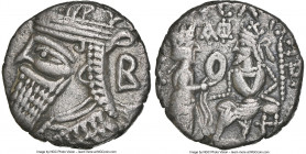 PARTHIAN KINGDOM. Vologases IV (ca. AD 147-191). BI tetradrachm (25mm, 1h). NGC XF. Seleukeia on the Tigris, dated Seleucid Era 501 (AD 189/90). Diade...