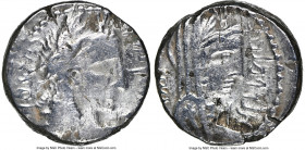 NABATAEAN KINGDOM. Aretas IV (ca. 9/8 BC-AD 40), and Huldu. AR drachm (14mm, 12h). NGC VF. Petra, 9/8 BC. Laureate head of Aretas IV right; Aramaic le...
