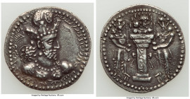 SASANIAN KINGDOM. Shapur II (AD 309-379). AR drachm (24mm, 4.22 gm, 3h). Choice VF. Mint IX (Kabul). Pahlavi script, diademed bust of Shapur II right,...