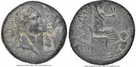 CILICIA. Flaviopolis. Domitian (AD 81-96). AE (23mm, 1h). NGC Choice XF, countermark. Dated Year 17 (AD 89/90). ΔΟΜЄΤΙΑΝΟϹ ΚΑΙϹΑΡ, laureate head of Do...