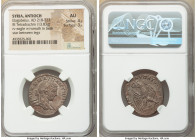 SYRIA. Antioch. Elagabalus (AD 218-222). BI tetradrachm (26mm, 13.83 gm, 11h). NGC AU 4/5 - 3/5. Unknown engravers, Dotted Wings series, AD 219. AYT•K...