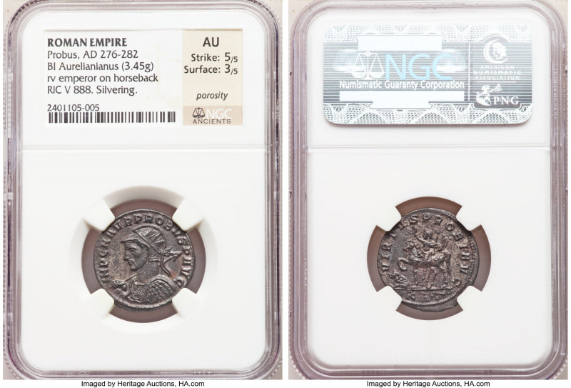 Probus (AD 276-282). BI antoninianus (22mm,3.45gm 12h). NGC AU 5/5 - 3/5, porosi...