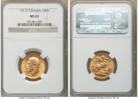 George V gold Sovereign 1911-C MS63 NGC, Ottawa mint, KM20. AGW 0.2355 oz. 

HID09801242017

© 2022 Heritage Auctions | All Rights Reserved